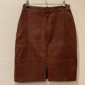 Suede Leather‎ skirt VTG
